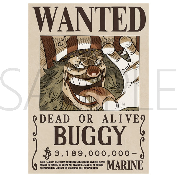 One Piece Official Navy Wanted Poster - Buggy