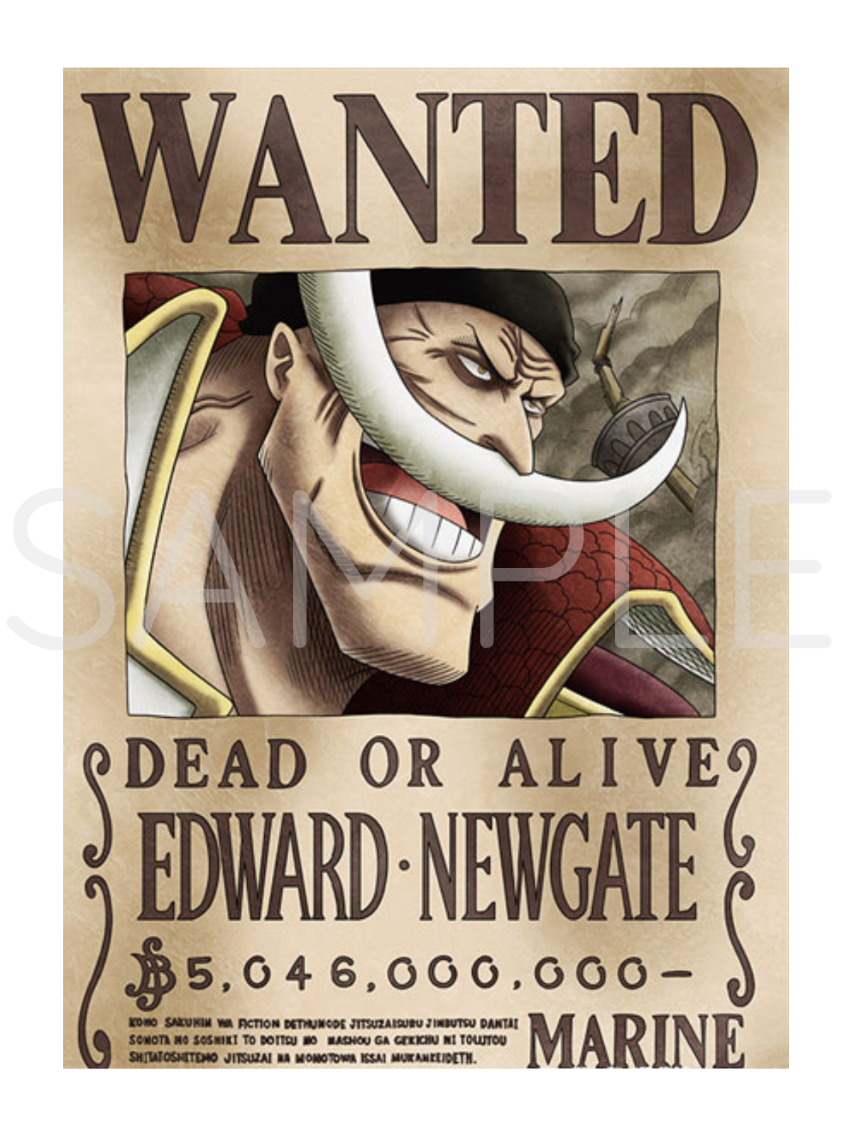 One Piece Official Navy Wanted Poster - Edward.Newgate
